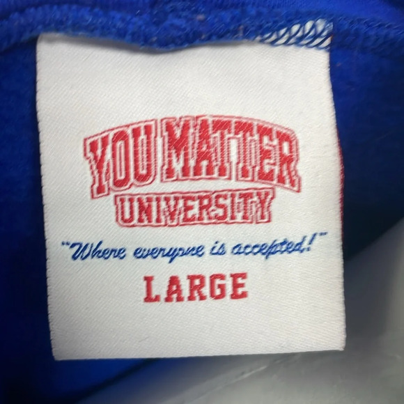 You Matter University Royal Blue Hoodie Large - Picture 3 of 6